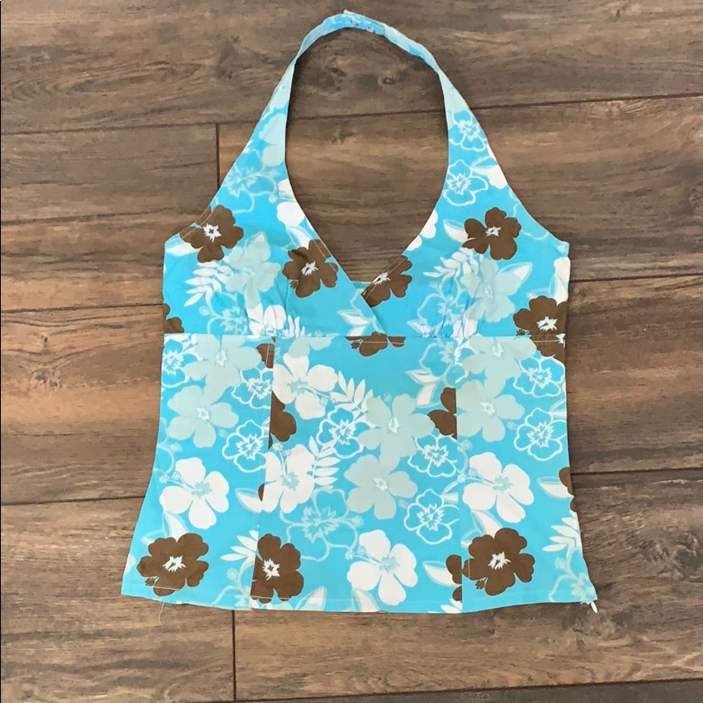 Beautiful Flower Halter Top